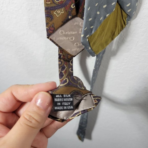 Lot of 2 ties Christian Dior Monsieur and Milano Paisley - Picture 9 of 9